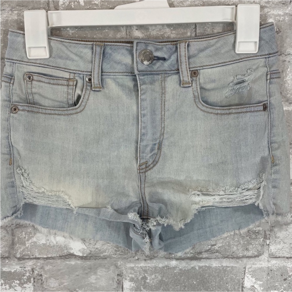 American Eagle Hi-Rise Distressed Shortie